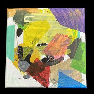 Original Acrylic Abstract Painting on Canvas 8" x 8"